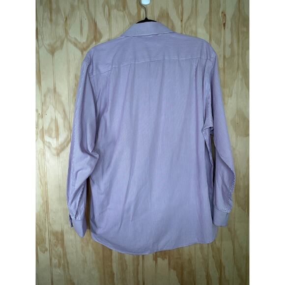 Emanuel Ungaro Purple Striped Men's Shirt size 15.5 Medium Cotton Casual - Picture 2 of 7